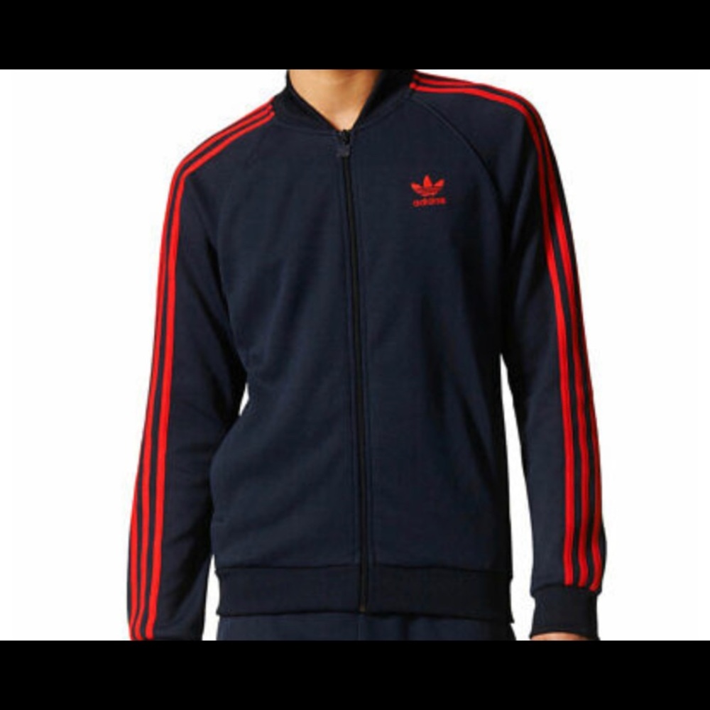 Blue Adidas Stripe Jacket worn once